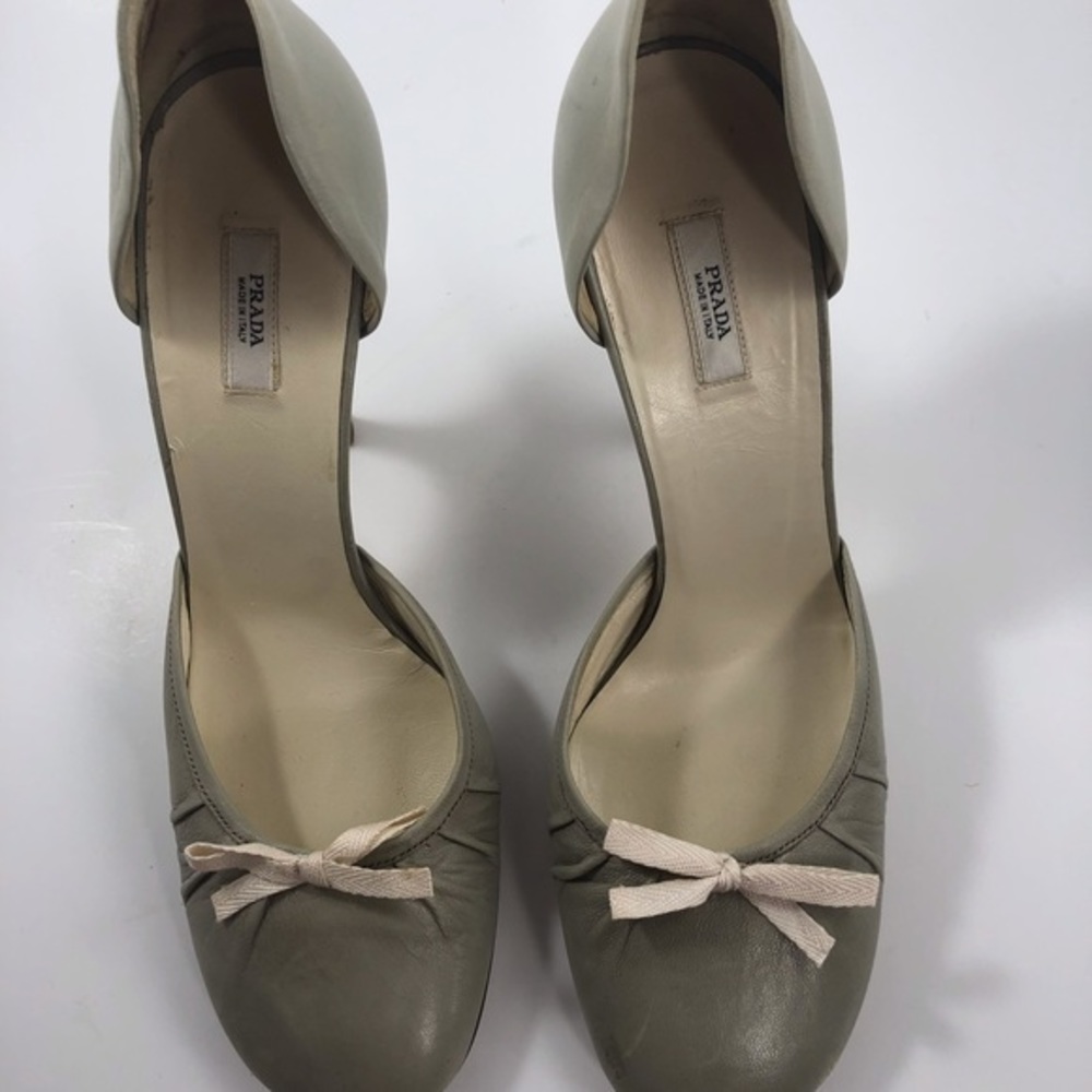 Prada | Bow Front Open Side Pumps~38
